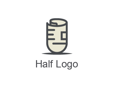rolled up document logo