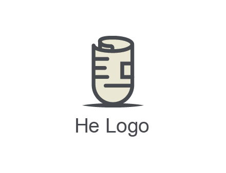rolled up document logo