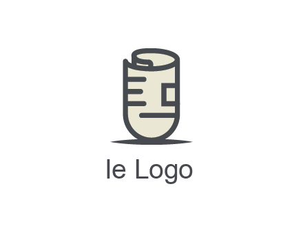 rolled up document logo