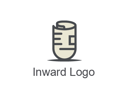 rolled up document logo