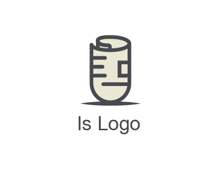rolled up document logo