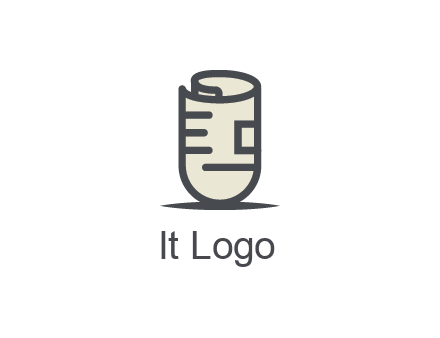 rolled up document logo