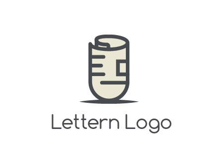 rolled up document logo