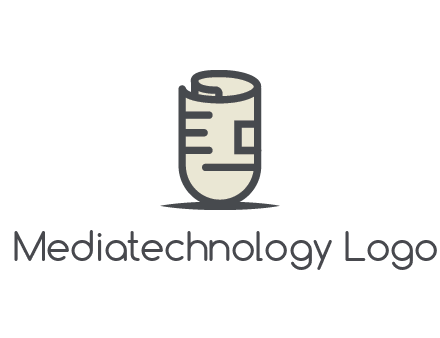 rolled up document logo