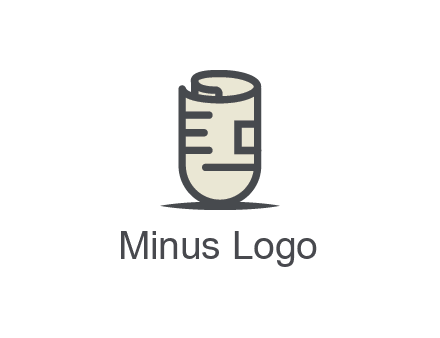 rolled up document logo