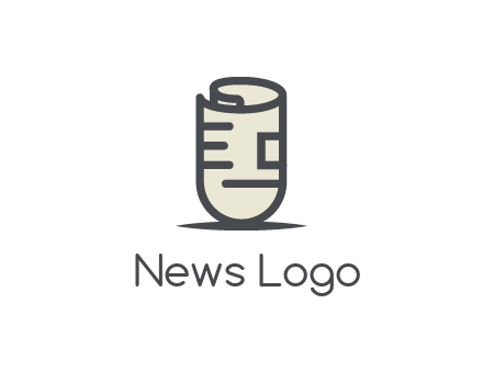 rolled up document logo