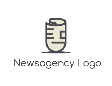 rolled up document logo