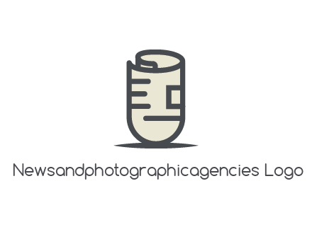 rolled up document logo