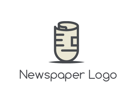 rolled up document logo