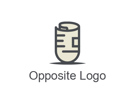 rolled up document logo