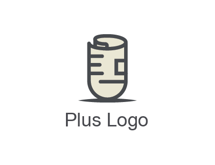 rolled up document logo
