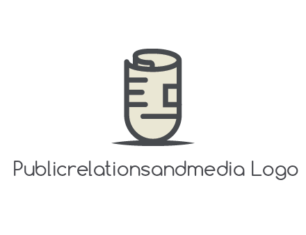 rolled up document logo