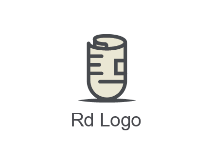 rolled up document logo