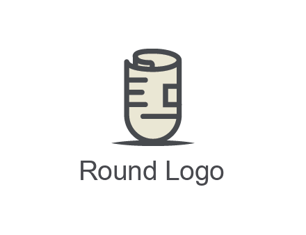 rolled up document logo