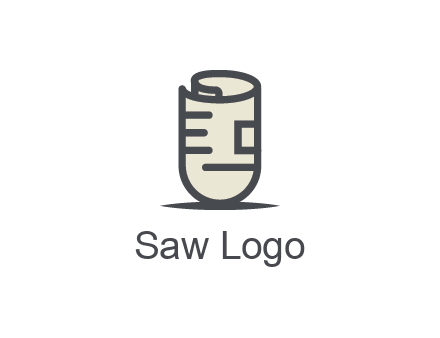 rolled up document logo