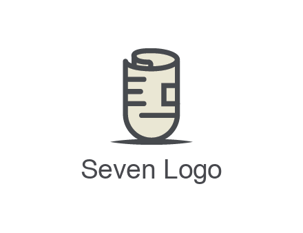 rolled up document logo