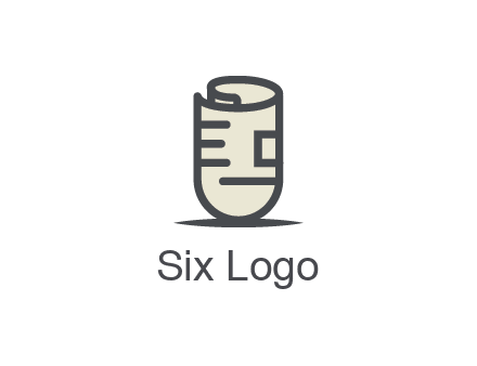 rolled up document logo