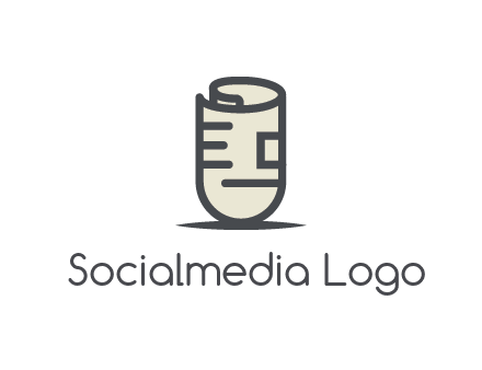 rolled up document logo