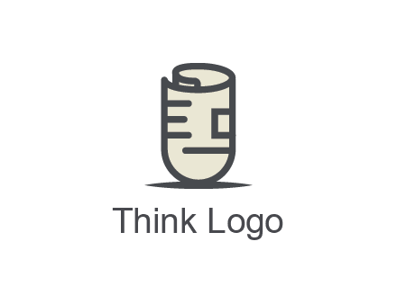 rolled up document logo