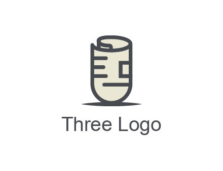 rolled up document logo