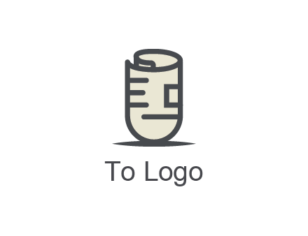 rolled up document logo