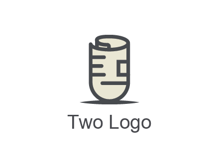 rolled up document logo