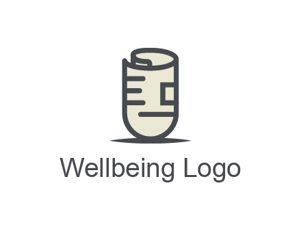 rolled up document logo