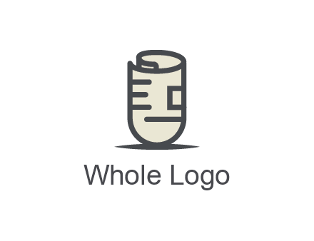 rolled up document logo
