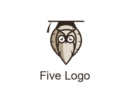 owl wearing scholar hat
