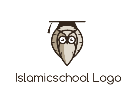 owl wearing scholar hat