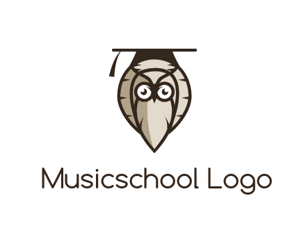 owl wearing scholar hat