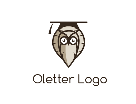 owl wearing scholar hat
