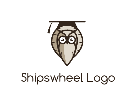 owl wearing scholar hat