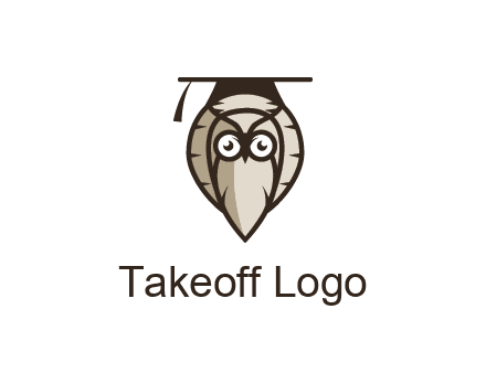 owl wearing scholar hat