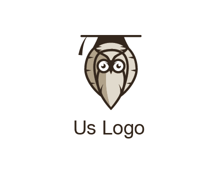 owl wearing scholar hat