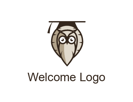 owl wearing scholar hat
