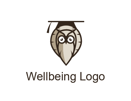 owl wearing scholar hat