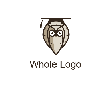 owl wearing scholar hat