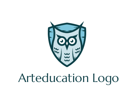 owl in shield
