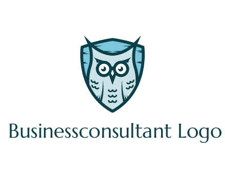 owl in shield