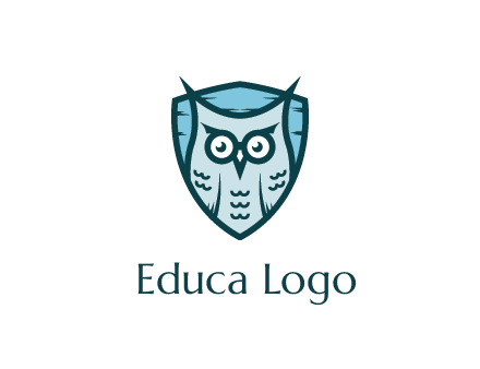 owl in shield