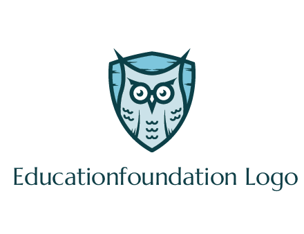 owl in shield
