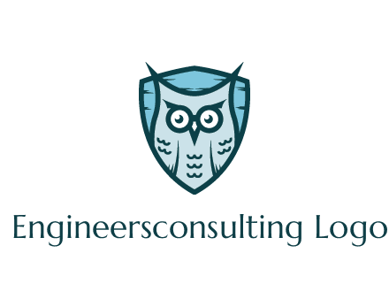 owl in shield