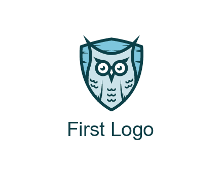 owl in shield