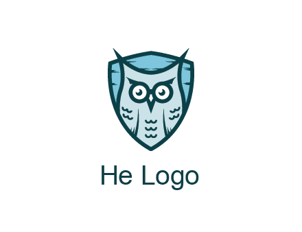 owl in shield