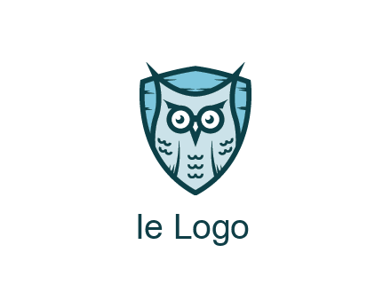 owl in shield