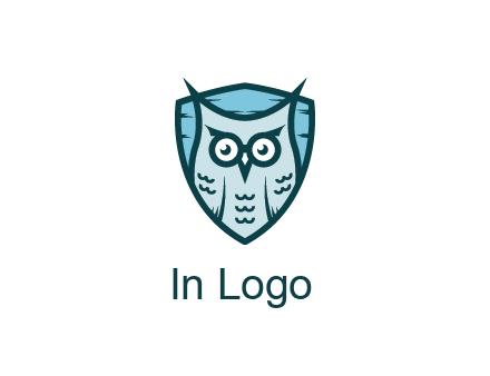owl in shield