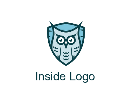 owl in shield