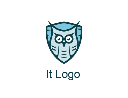 owl in shield