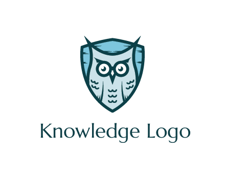 owl in shield